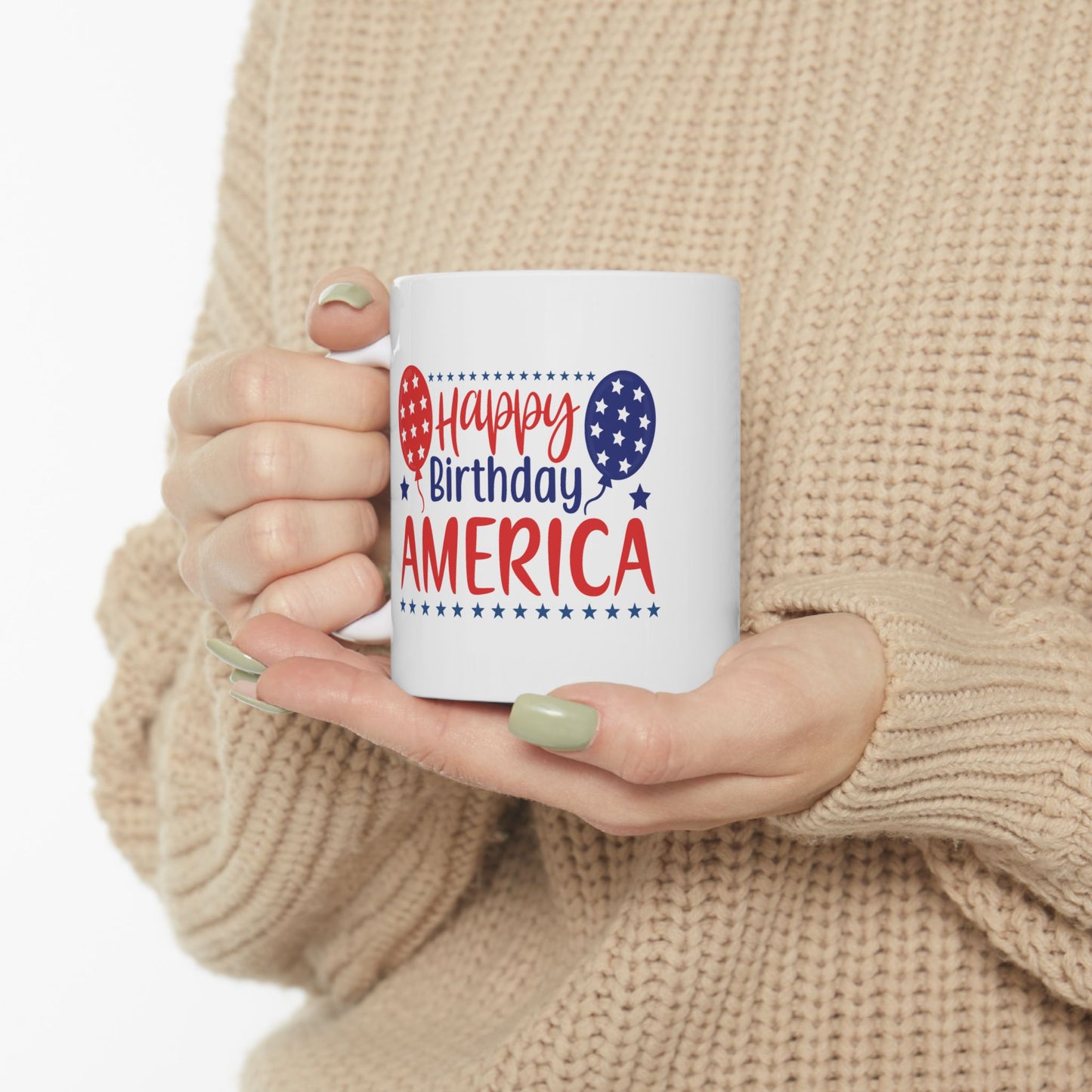 Personalized 11oz Ceramic Mug, Holiday Gift for Coffee Lovers, Festive Tea Cup, Winter Decorations