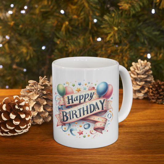 Personalized 11oz  Ceramic Mug, Holiday Gift for Coffee Lovers, Festive Tea Cup, Winter Decorations