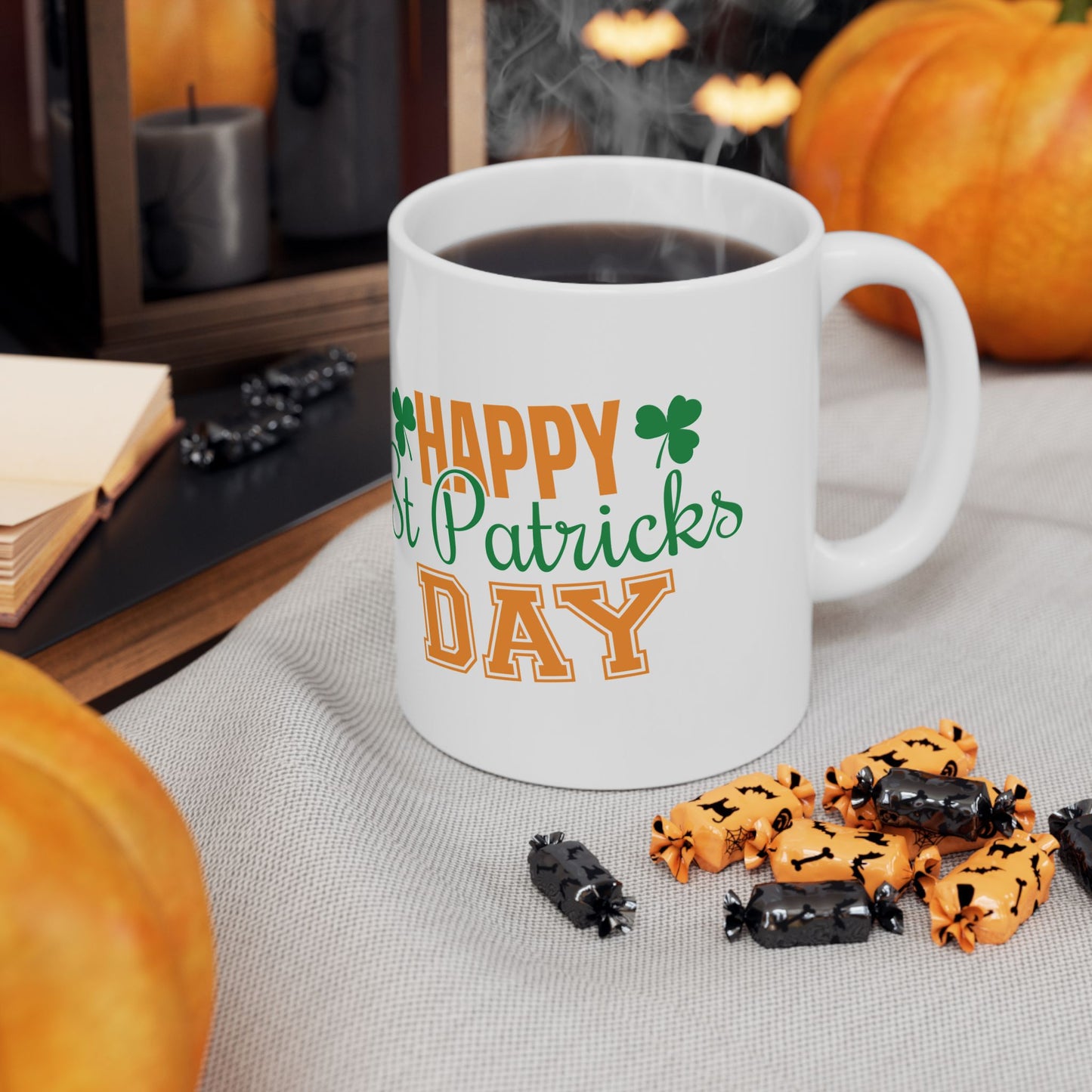 Personalized 11oz  Ceramic Mug, Holiday Gift for Coffee Lovers, Festive Tea Cup, Winter Decorations