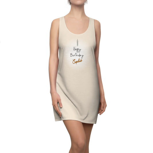 Stylish Women's Racerback Dress – All-Over Print, Lightweight & Comfortable