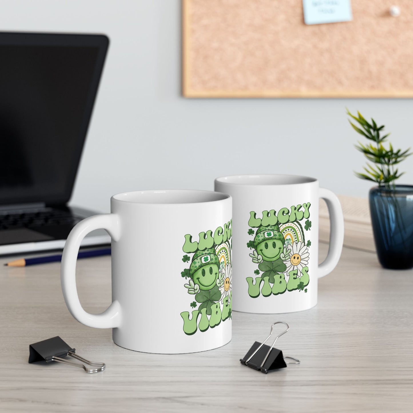 Personalized 11oz  Ceramic Mug, Holiday Gift for Coffee Lovers, Festive Tea Cup, Winter Decorations