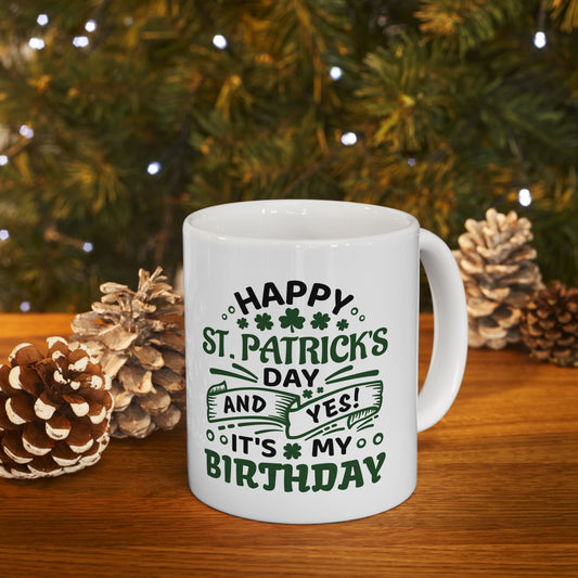Personalized 11oz  Ceramic Mug, Holiday Gift for Coffee Lovers, Festive Tea Cup, Winter Decorations