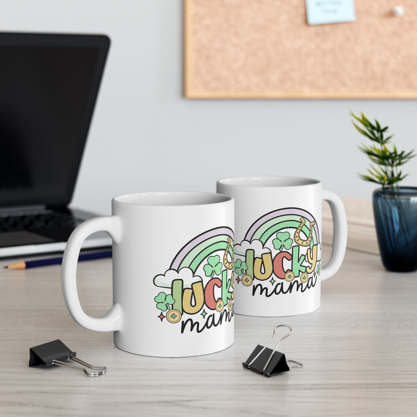 Personalized 11oz  Ceramic Mug, Holiday Gift for Coffee Lovers, Festive Tea Cup, Winter Decorations
