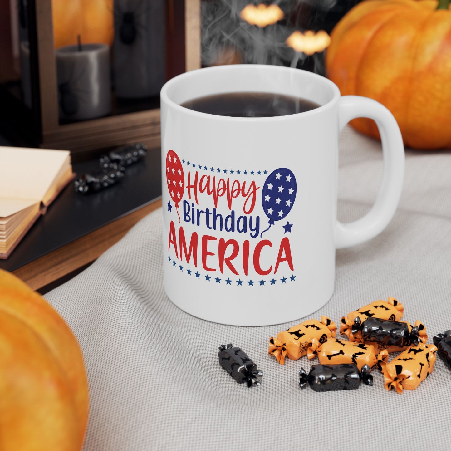 Personalized 11oz  Ceramic Mug, Holiday Gift for Coffee Lovers, Festive Tea Cup, Winter Decorations