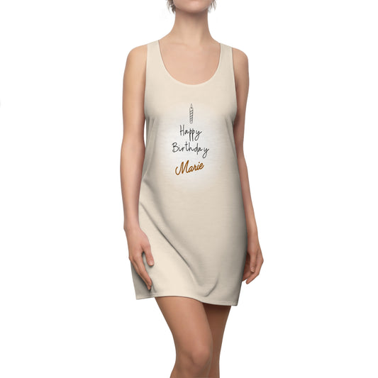 Stylish Women's Racerback Dress – All-Over Print, Lightweight & Comfortable