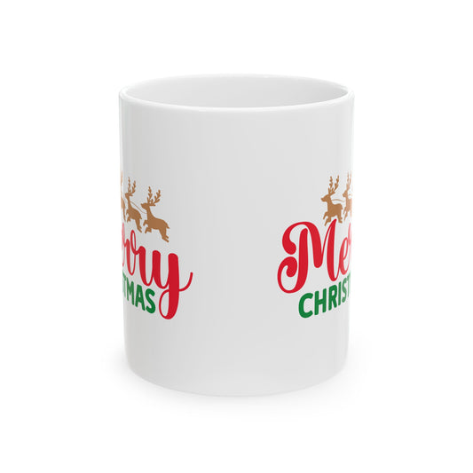 Personalized 11oz  Ceramic Mug, Holiday Gift for Coffee Lovers, Festive Tea Cup, Winter Decorations