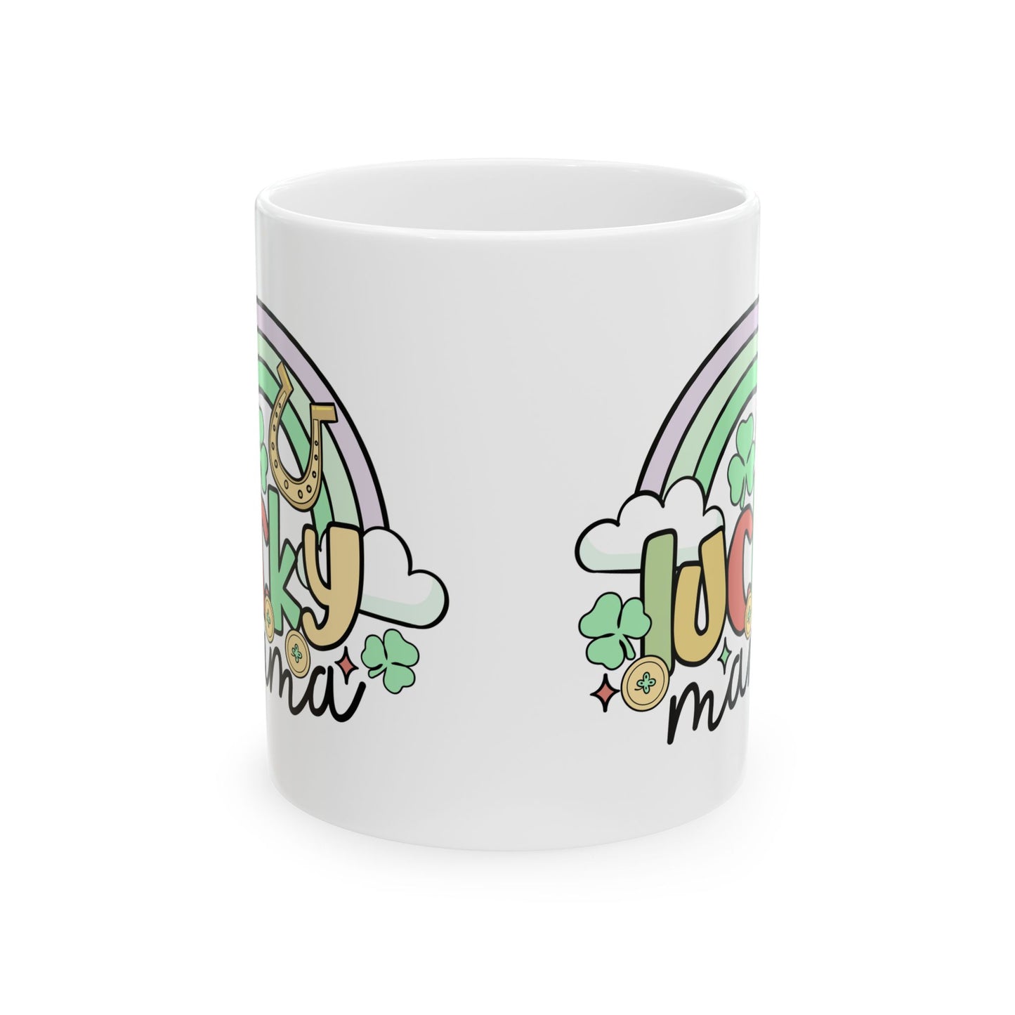 Personalized 11oz  Ceramic Mug, Holiday Gift for Coffee Lovers, Festive Tea Cup, Winter Decorations