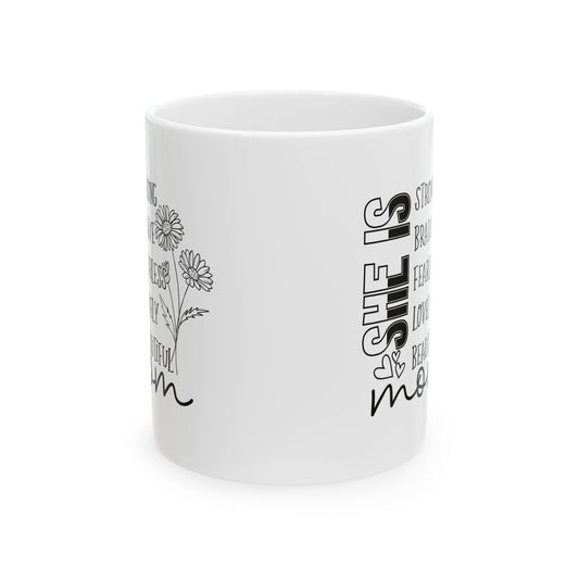 Personalized 11oz  Ceramic Mug, Holiday Gift for Coffee Lovers, Festive Tea Cup, Winter Decorations