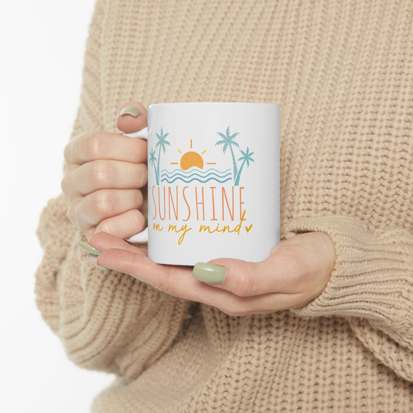Personalized 11oz  Ceramic Mug, Holiday Gift for Coffee Lovers, Festive Tea Cup, Winter Decorations