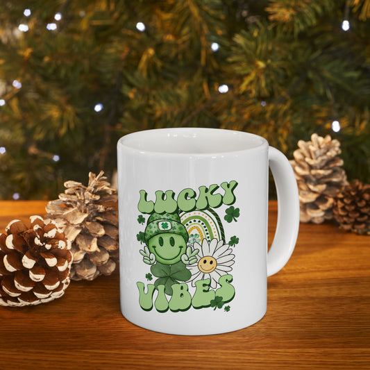 Personalized 11oz  Ceramic Mug, Holiday Gift for Coffee Lovers, Festive Tea Cup, Winter Decorations