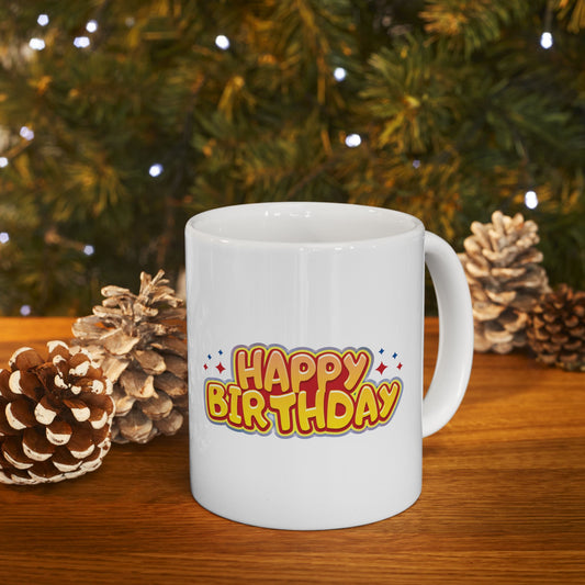 Personalized 11oz  Ceramic Mug, Holiday Gift for Coffee Lovers, Festive Tea Cup, Winter Decorations