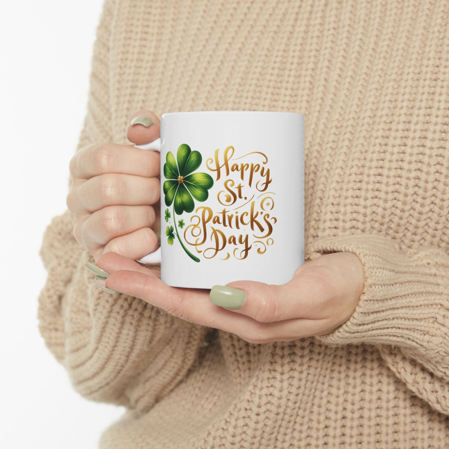 Personalized 11oz  Ceramic Mug, Holiday Gift for Coffee Lovers, Festive Tea Cup, Winter Decorations