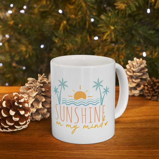 Personalized 11oz  Ceramic Mug, Holiday Gift for Coffee Lovers, Festive Tea Cup, Winter Decorations