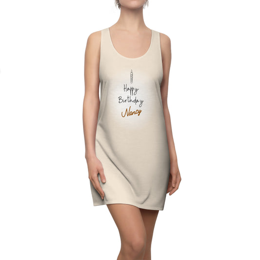 Stylish Women's Racerback Dress – All-Over Print, Lightweight & Comfortable