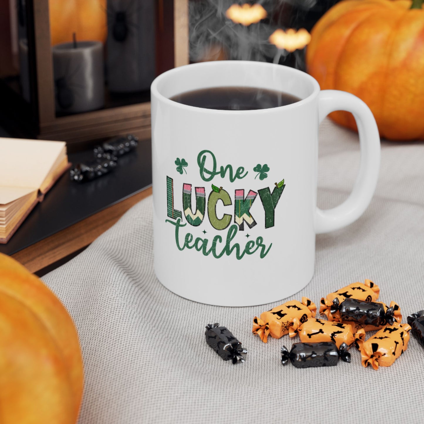 Personalized 11oz  Ceramic Mug, Holiday Gift for Coffee Lovers, Festive Tea Cup, Winter Decorations