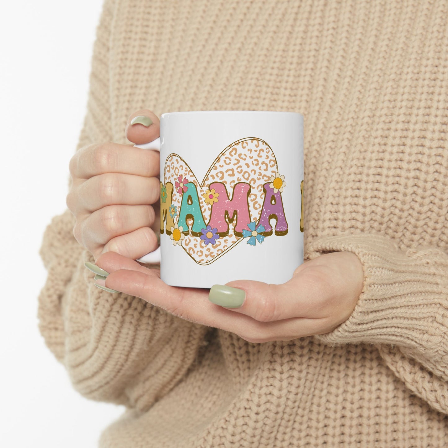 Personalized 11oz  Ceramic Mug, Holiday Gift for Coffee Lovers, Festive Tea Cup, Winter Decorations