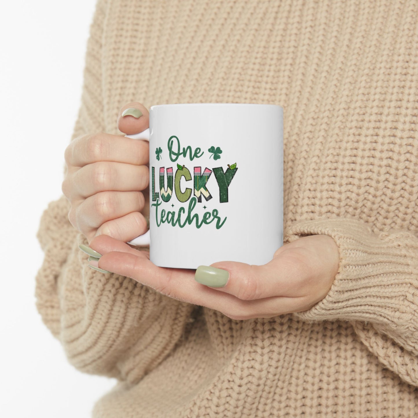 Personalized 11oz  Ceramic Mug, Holiday Gift for Coffee Lovers, Festive Tea Cup, Winter Decorations