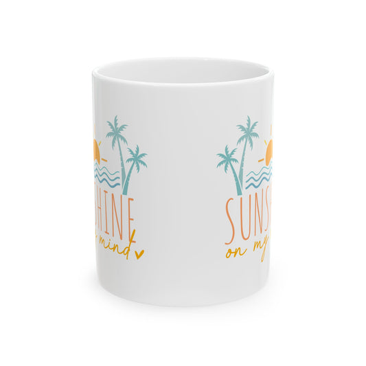 Personalized 11oz  Ceramic Mug, Holiday Gift for Coffee Lovers, Festive Tea Cup, Winter Decorations