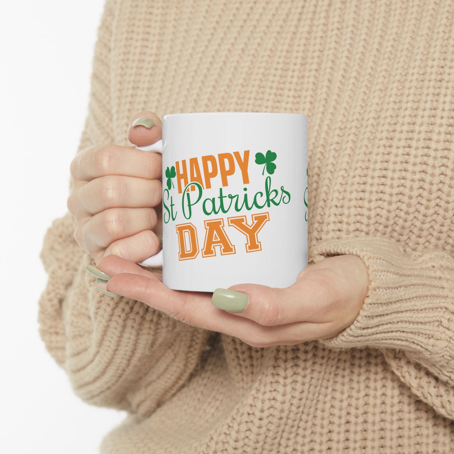 Personalized 11oz  Ceramic Mug, Holiday Gift for Coffee Lovers, Festive Tea Cup, Winter Decorations